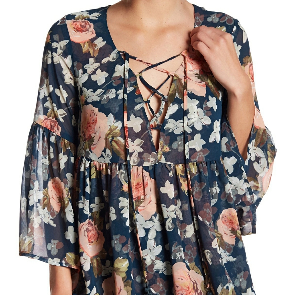 NWT Show Me Your Mumu Poet Tie Blouse